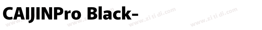 CAIJINPro Black字体转换